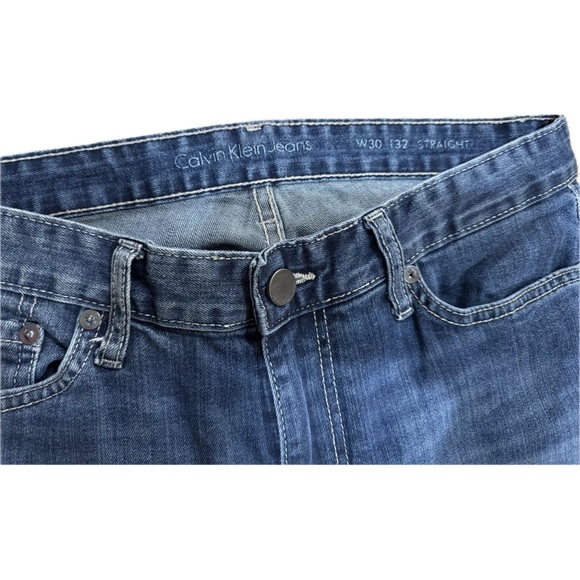 CALVIN KLEIN JEANS Women’s Denim Blue Jeans Straight Leg Mid Rise SIZE 30 X 32 - Picture 8 of 12